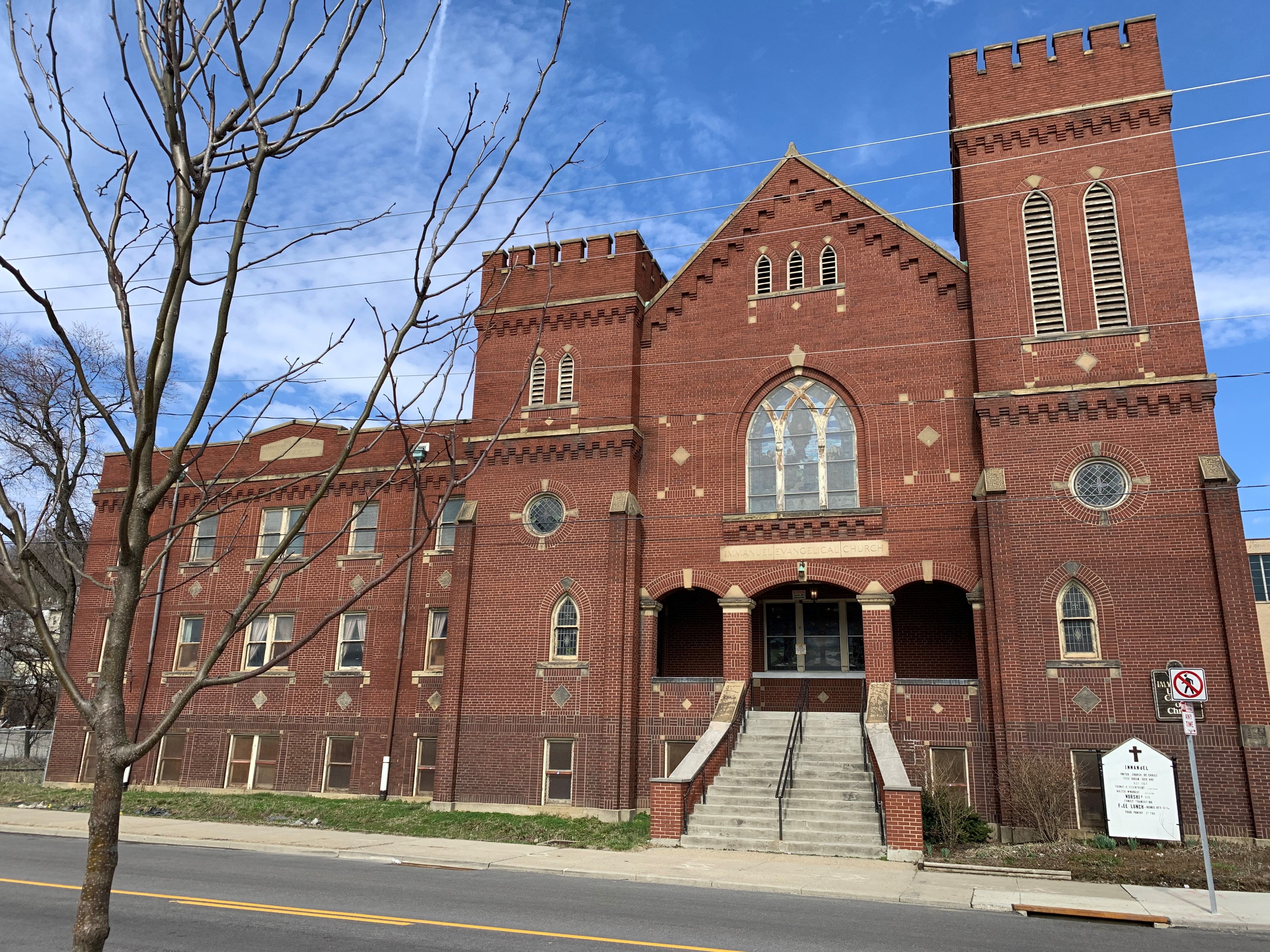 Former Martini Evangelical Church,  2421 Saffin <br/>
   	    Avenue in South Fairmount (2021).