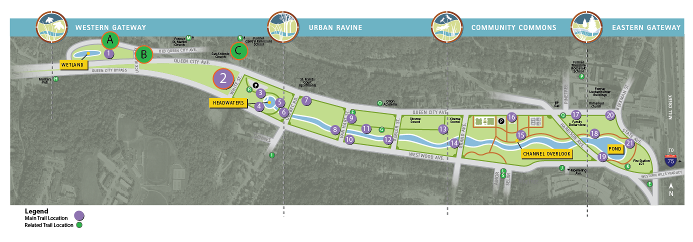 Map showing Trail Location #2 - Little Italy
