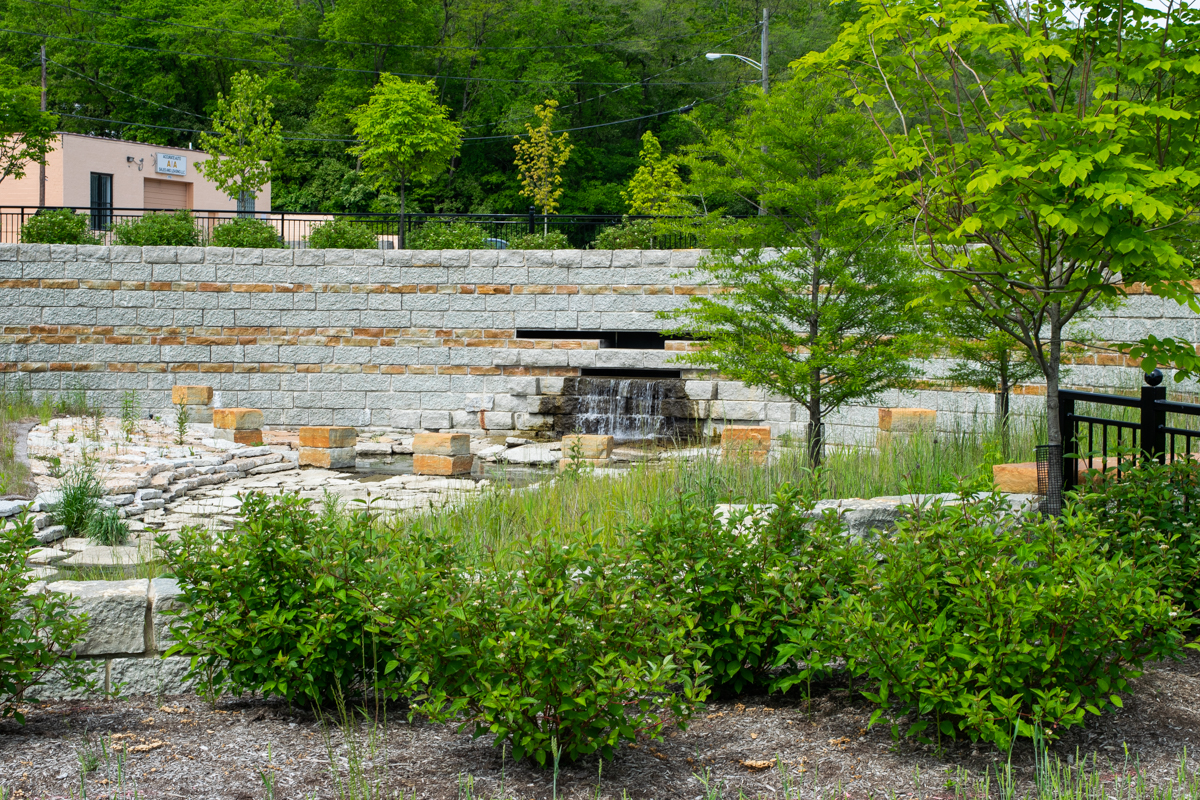 Photo of the headwaters waterfall