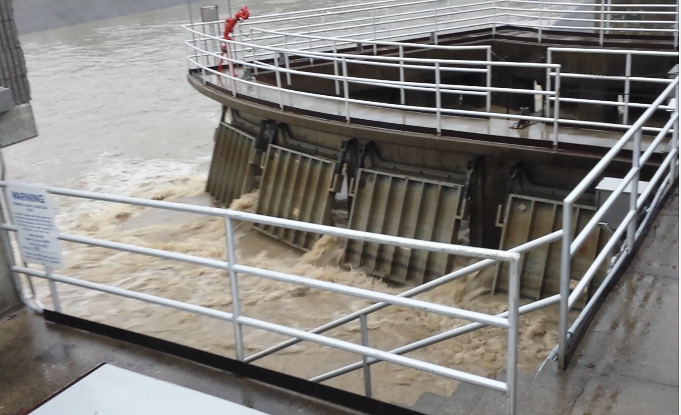 Photo of combined sewer overflow at CSO Outfall #5 on the Mill Creek