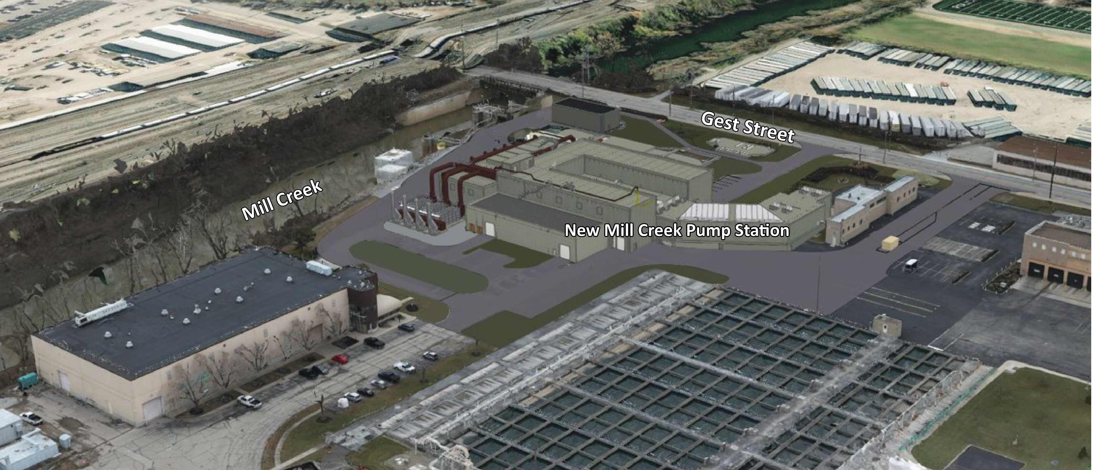 Rendering of Mill Creek pump station